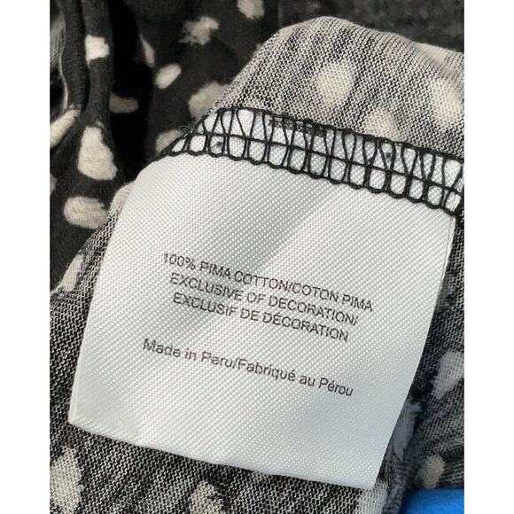 Tory Burch Pima Cotton Tshirt Top XXS & Jeggings SZ 25 Black White Dots Outfit - Picture 7 of 10